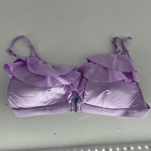 Seafolly Shine On Womens Lilac New Fixed Triangle Bikini Top US 8
